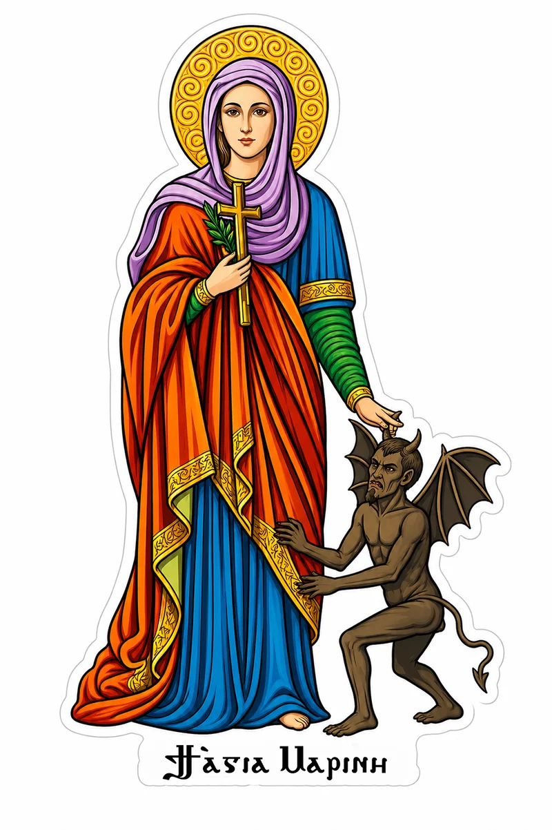 St. Marina Holding Satan