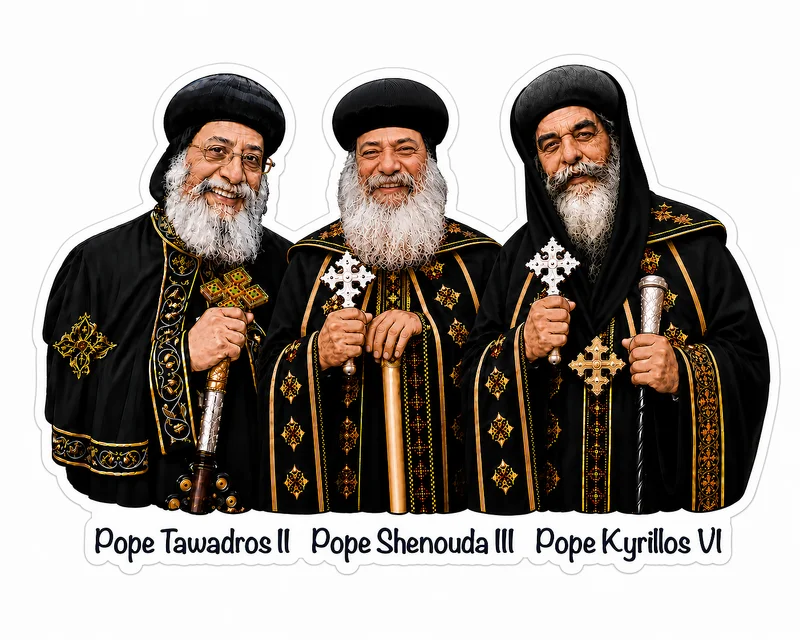 Popes Kirillos, Shenouda, Tawadros