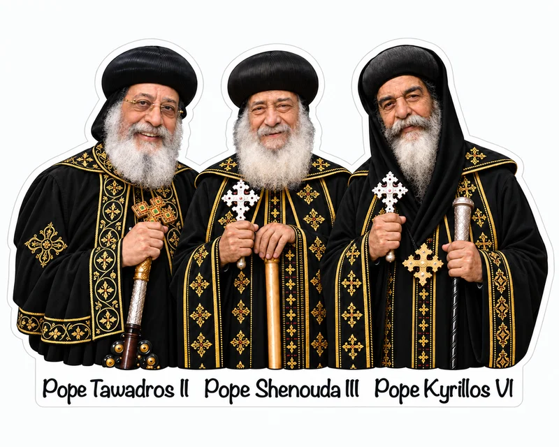 Popes Kirillos, Shenouda, Tawadros